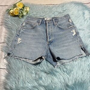Agolde Dee Super High Rise Distressed Shorts sz 24